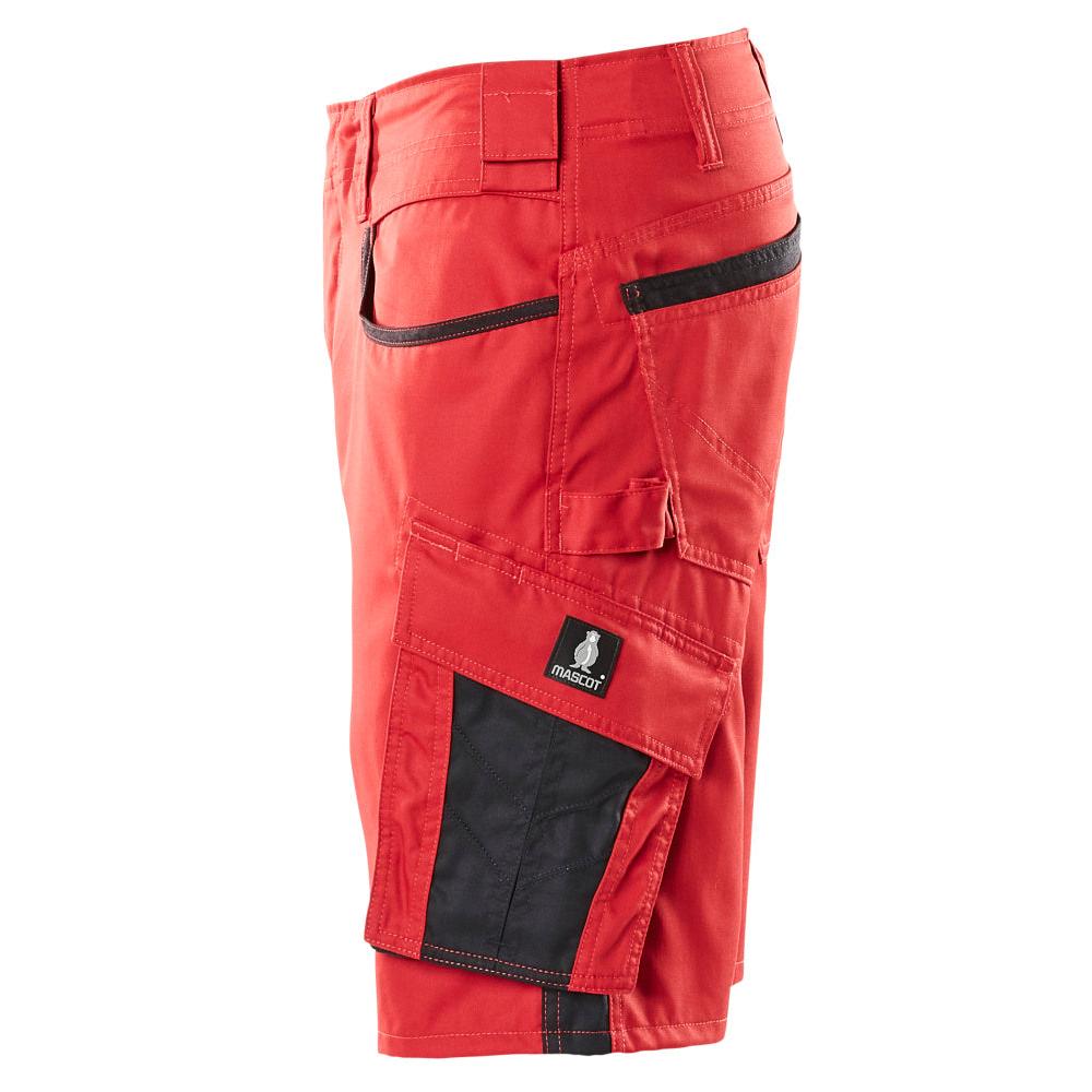 Short, short léger, rouge/noir