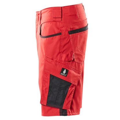 Short, short léger, rouge/noir