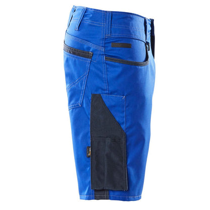Short, short léger, bleu maïs/bleu noir