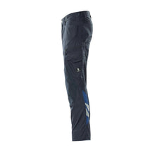 Pantalon avec poches genoux, pantalon extra léger, noir-bleu