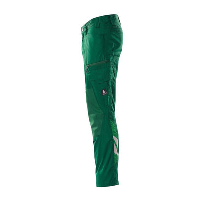 Broek met kniezakken, extra lichte broek, groen