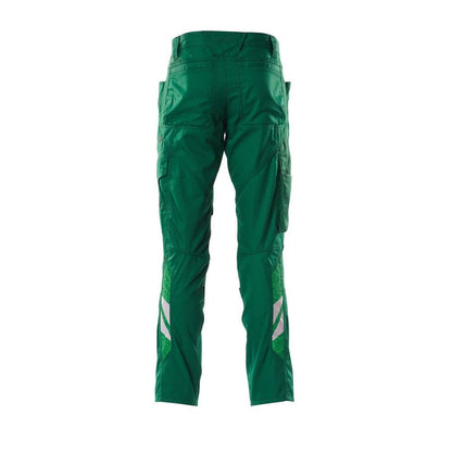 Broek met kniezakken, extra lichte broek, groen