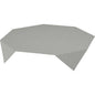 La nappe Dunisilk MD gris clair 84x84 cm en Linnea gris de la société Duni GmbH en tissu de haute qualité recouvre une table octogonale avec une surface lisse et finement texturée; disponible en paquet de 20.