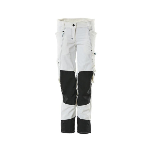 Pantalon avec poches genoux, femme, pantalon Pearl, blanc