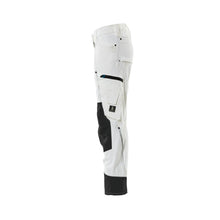Pantalon avec poches genoux, femme, pantalon Pearl, blanc