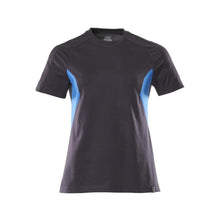 T-shirt, t-shirt femme, noir bleu/bleu azur