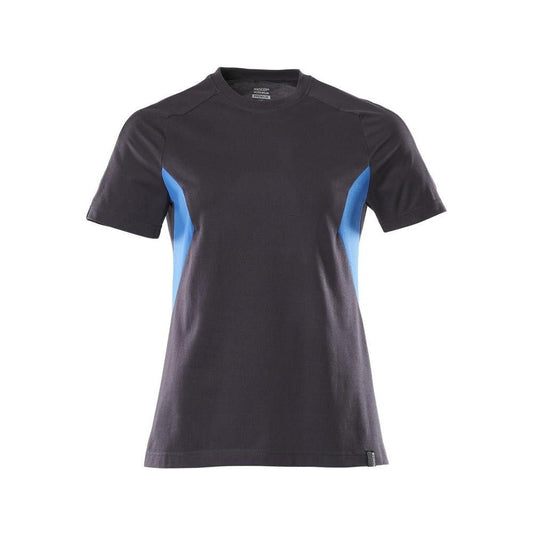 T-shirt, t-shirt femme, noir bleu/bleu azur