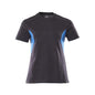 T-shirt, t-shirt femme, noir bleu/bleu azur