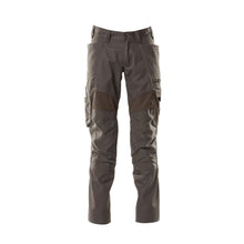 Broek met kniezakken, broek met stretch inzetstukken, donker antraciet