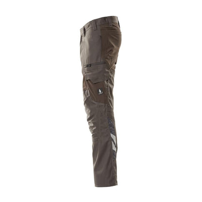 Pantalon avec poches genoux, pantalon empiècements stretch, anthracite foncé