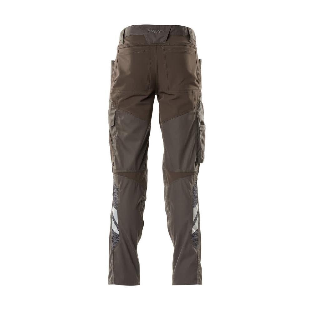 Pantalon avec poches genoux, pantalon empiècements stretch, anthracite foncé