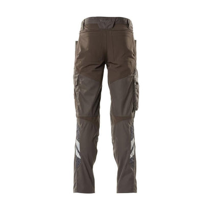Pantalon avec poches genoux, pantalon empiècements stretch, anthracite foncé