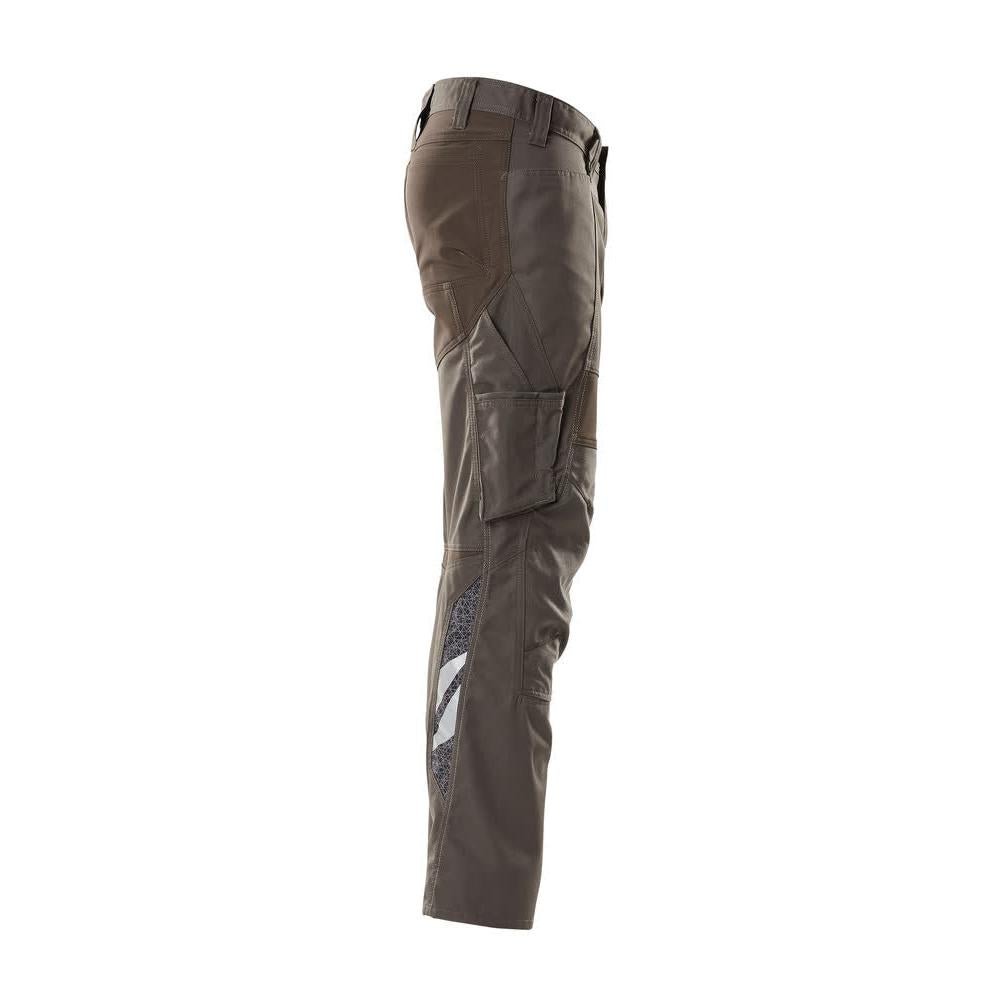Pantalon avec poches genoux, pantalon empiècements stretch, anthracite foncé