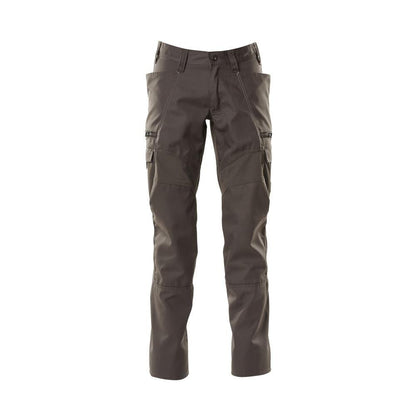 Pantalon, poches cuisses, pantalon empiècements stretch, anthracite foncé