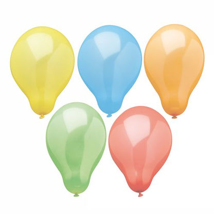 PAPSTAR GmbH ballons "Rainbow" Ø 19 cm, assortiment coloré dans un sachet de 10 : Dix ballons colorés pour chaque fête, idéals pour les anniversaires et parfaitement disposés sur un fond blanc.