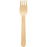 La fourchette Duni GmbH de 160 mm, en bois non ciré, est un ustensile en bois respectueux de l'environnement qui allie les caractéristiques d'une cuillère et d'une fourchette et qui convient parfaitement à une alimentation durable ; disponible en paquets de 100 pièces.