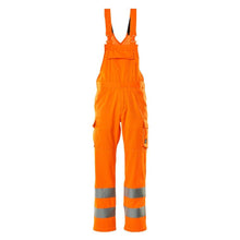 Tuinbroek, effen tuinbroek, signalisatie oranje