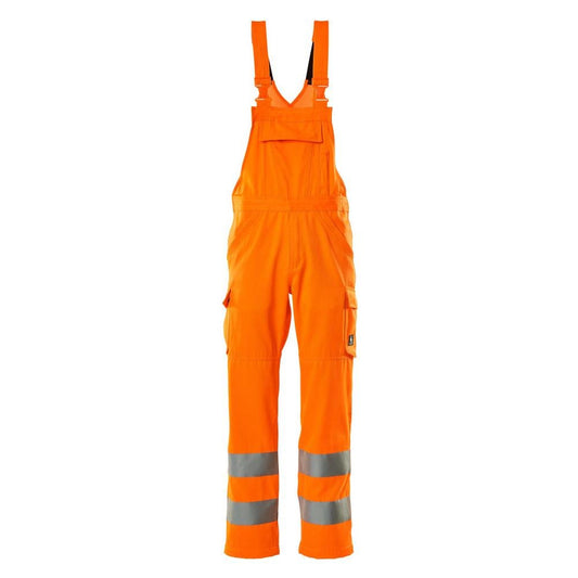 Tuinbroek, effen tuinbroek, signalisatie oranje
