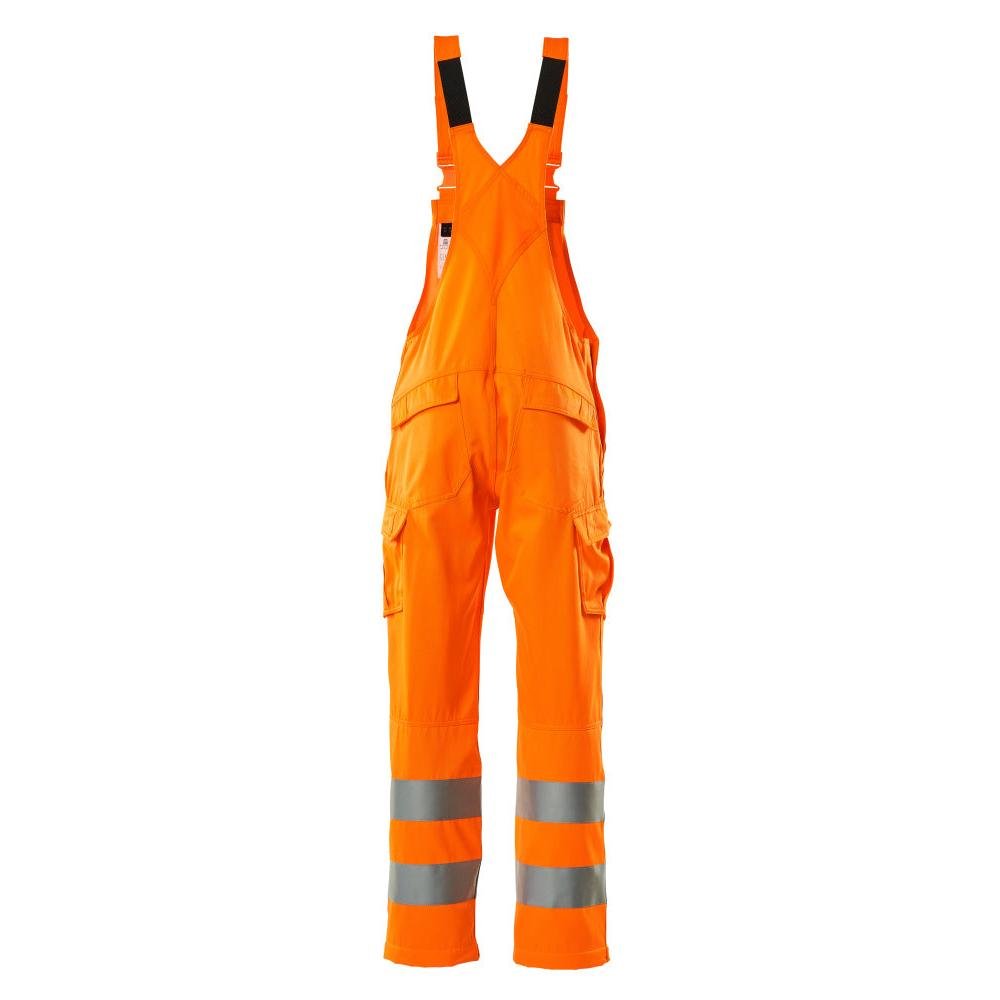 Tuinbroek, effen tuinbroek, signalisatie oranje
