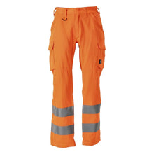 Pantalon, poches cuisses, pantalon uni, orange haute visibilité