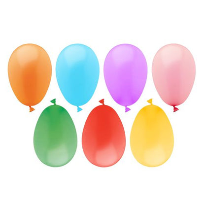 PAPSTAR Ballons colorés assortis (sachet de 100 pièces) de PAPSTAR GmbH en couleurs vives sont idéaux pour les bombes à eau et les fêtes d'été - parfaitement arrangés sur un fond blanc.