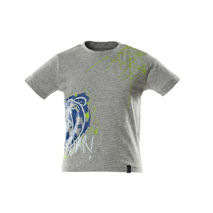 T-shirt pour enfants, avec imprimé T-shirt pour enfants, gris chiné