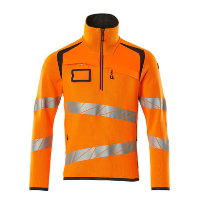 Pull en maille avec zip court