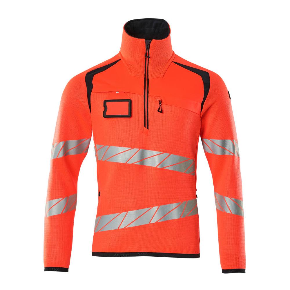 Pull en maille avec zip court