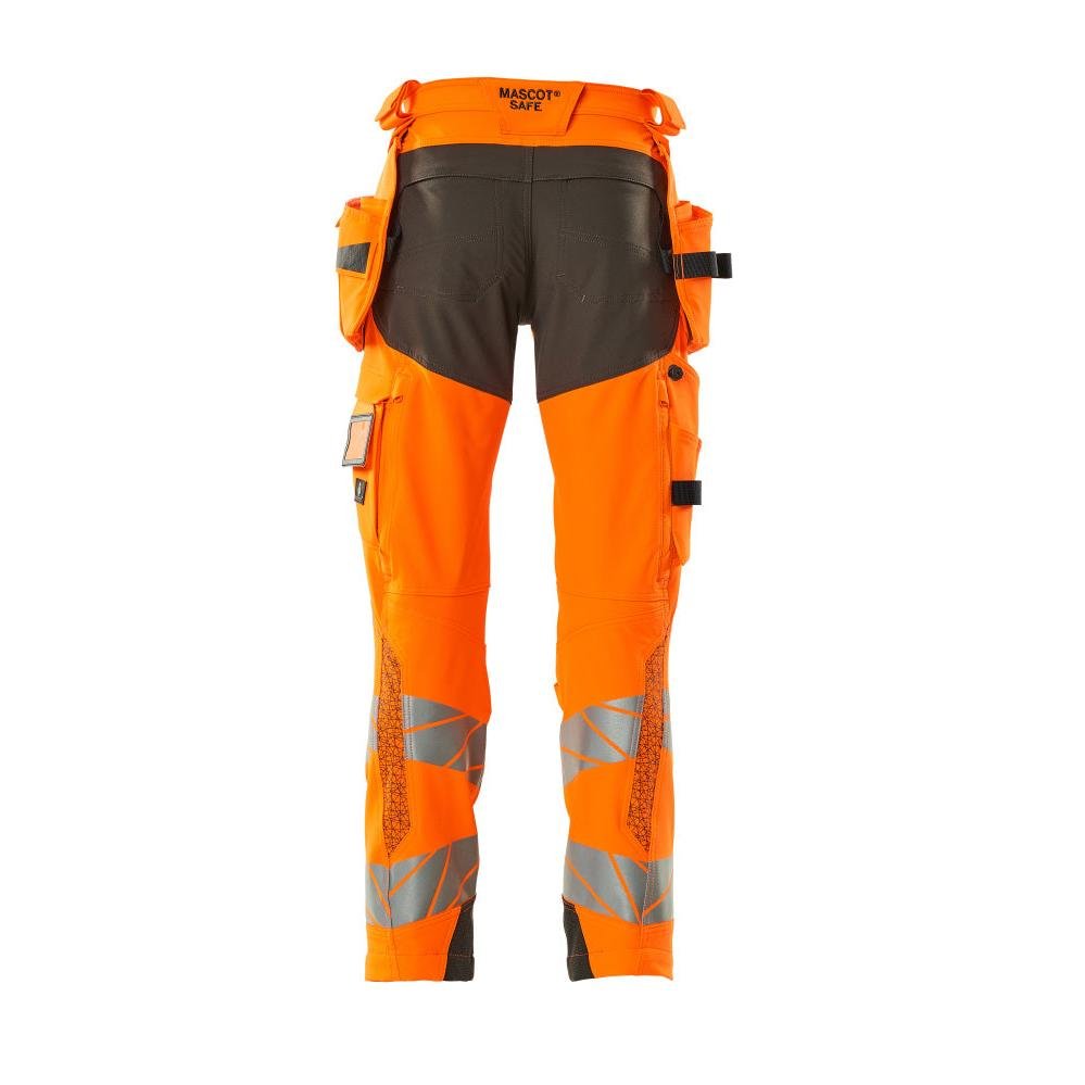 Broek met hangende zakken, broek ULTIMATE STRETCH, signalisatie oranje/donker antraciet