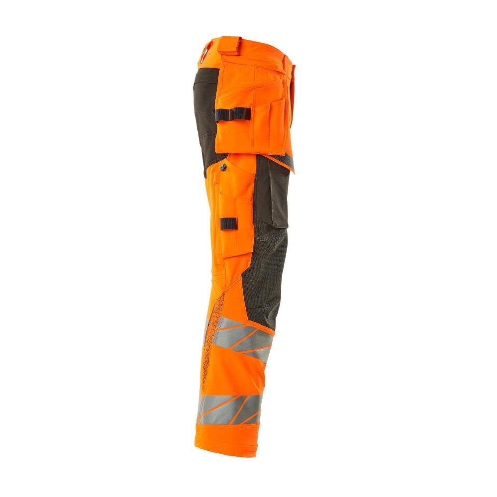 Broek met hangende zakken, broek ULTIMATE STRETCH, signalisatie oranje/donker antraciet