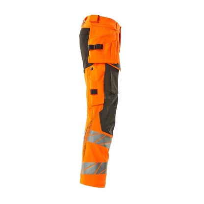 Broek met hangende zakken, broek ULTIMATE STRETCH, signalisatie oranje/donker antraciet