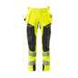 Broek met hangende zakken, broek ULTIMATE STRETCH, signalisatie geel/zwart-blauw