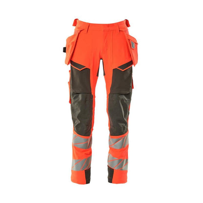 Broek met hangende zakken, broek ULTIMATE STRETCH, signalisatie rood/donker antraciet