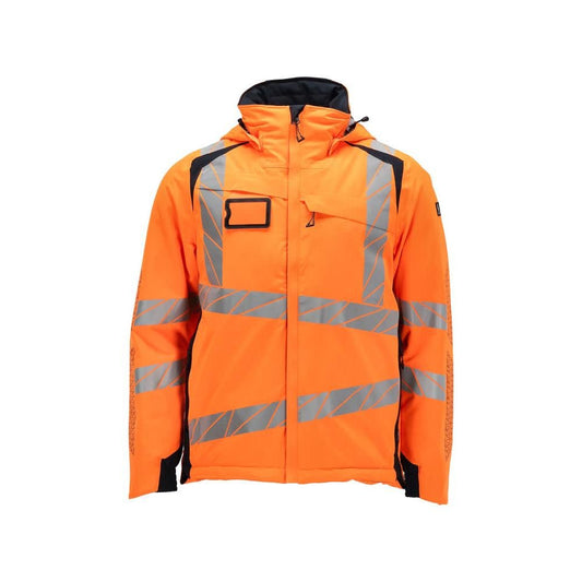 Winterjas CLIMASCOT®, lichtgewicht winterjas, signalisatie oranje/zwart-blauw