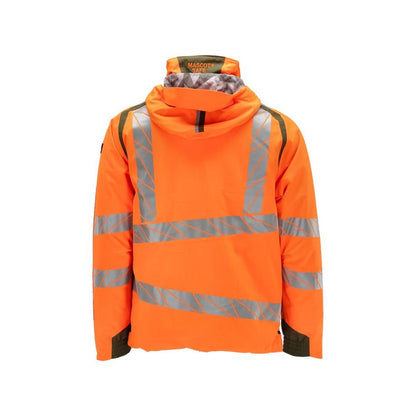 Veste d'hiver CLIMASCOT®, veste d'hiver légère, orange haute visibilité/vert mousse