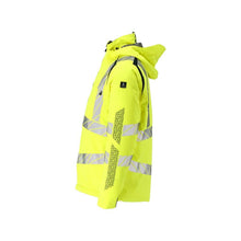 Winterjas CLIMASCOT®, lichtgewicht winterjas, signalisatie geel/zwart-blauw