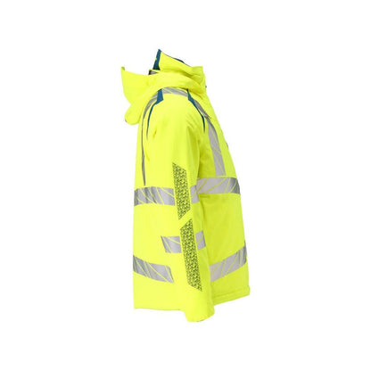 Winterjas CLIMASCOT®, lichtgewicht winterjas, signalisatie geel/donker petroleum