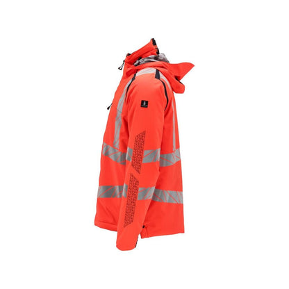 Winterjas CLIMASCOT®, lichtgewicht winterjas, signalisatie rood/zwart-blauw