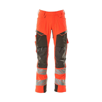 Broek met kniezakken, broek ULTIMATE STRETCH, signalisatie rood/donker antraciet