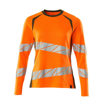 T-shirt, lange mouw, damesfit t-shirt
