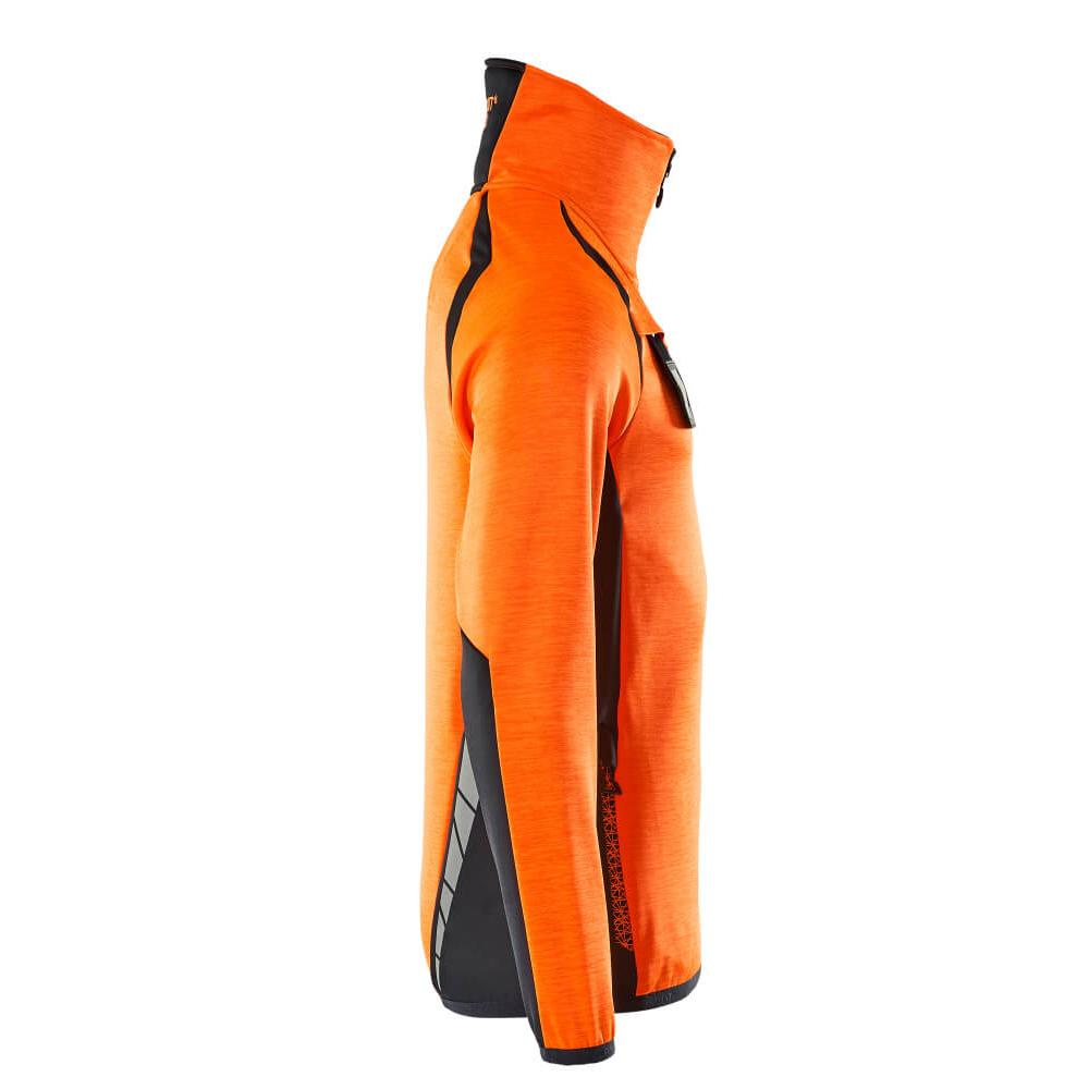 Fleece trui met microfleece jack met korte rits