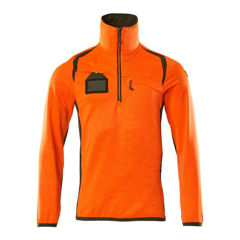 Fleece trui met microfleece jack met korte rits