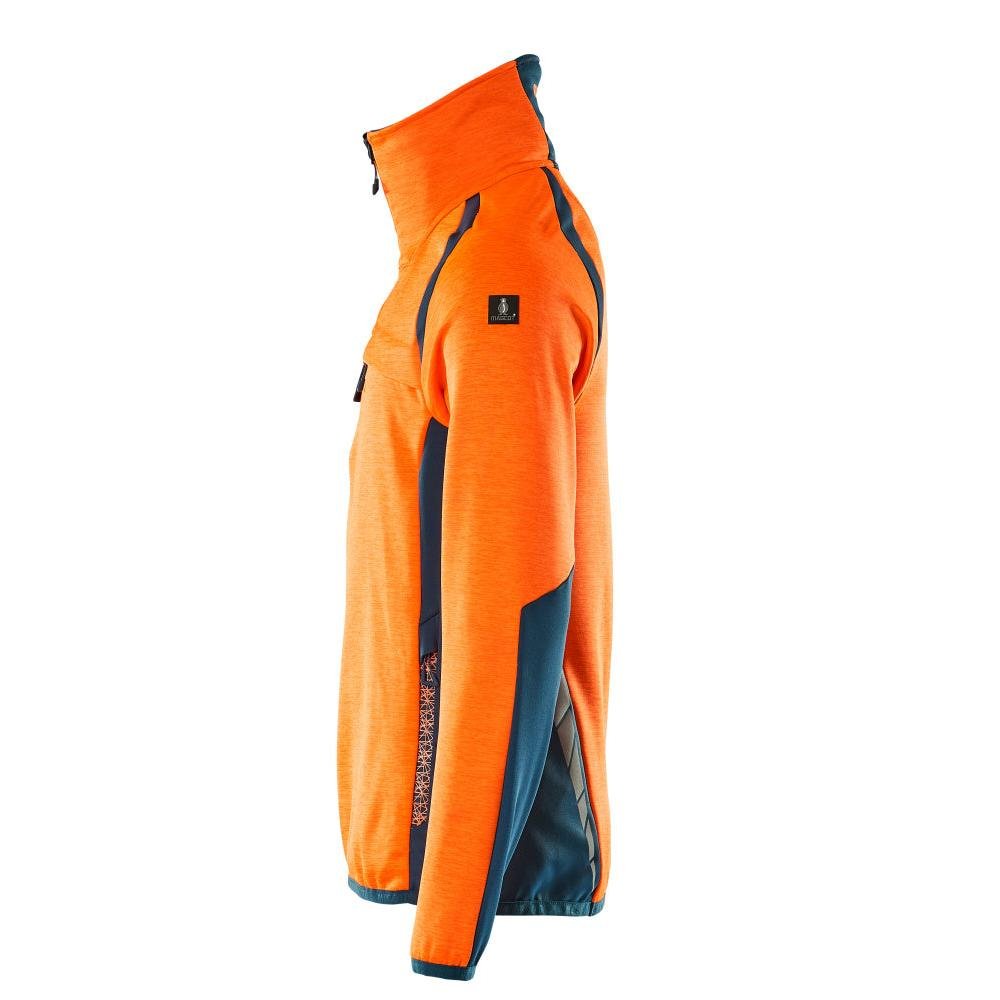 Fleece trui met microfleece jack met korte rits