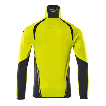 Fleece trui met microfleece jack met korte rits