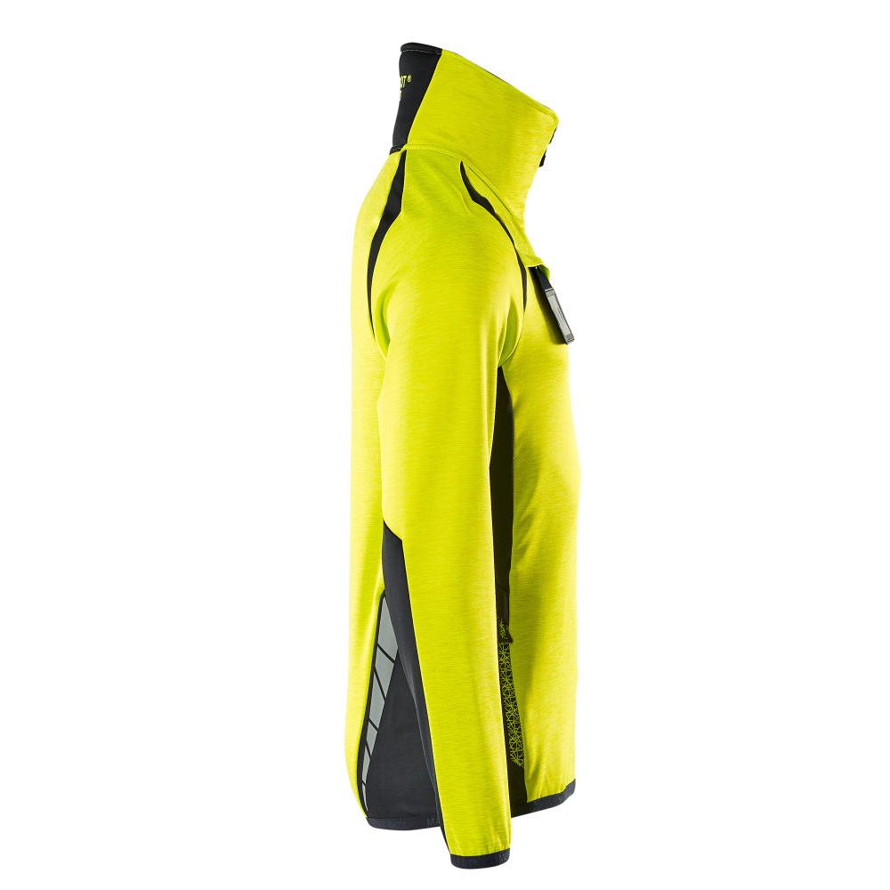 Fleece trui met microfleece jack met korte rits