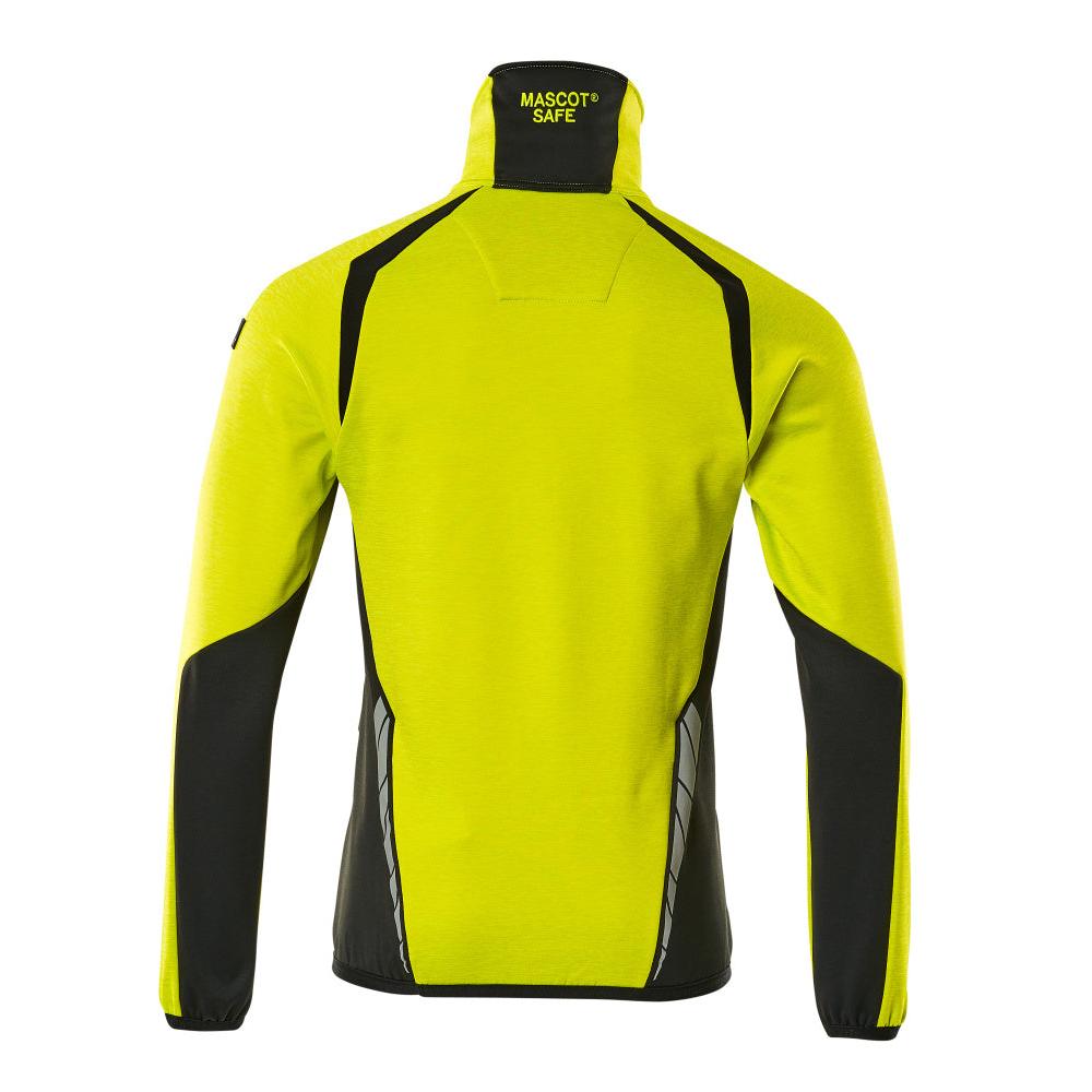 Fleece trui met microfleece jack met korte rits