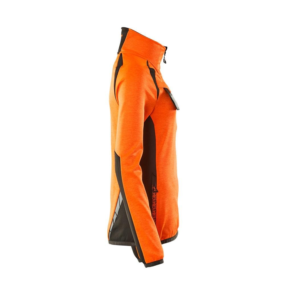 Fleecetrui met korte ritssluiting, microfleece damesjack