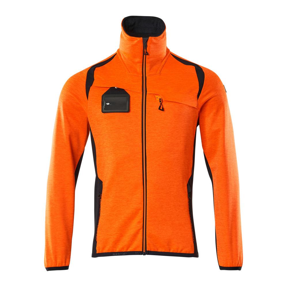 Fleece trui met microfleece jack met ritssluiting
