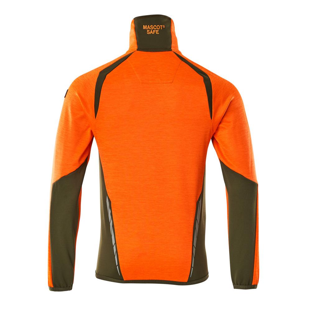 Fleece trui met microfleece jack met ritssluiting