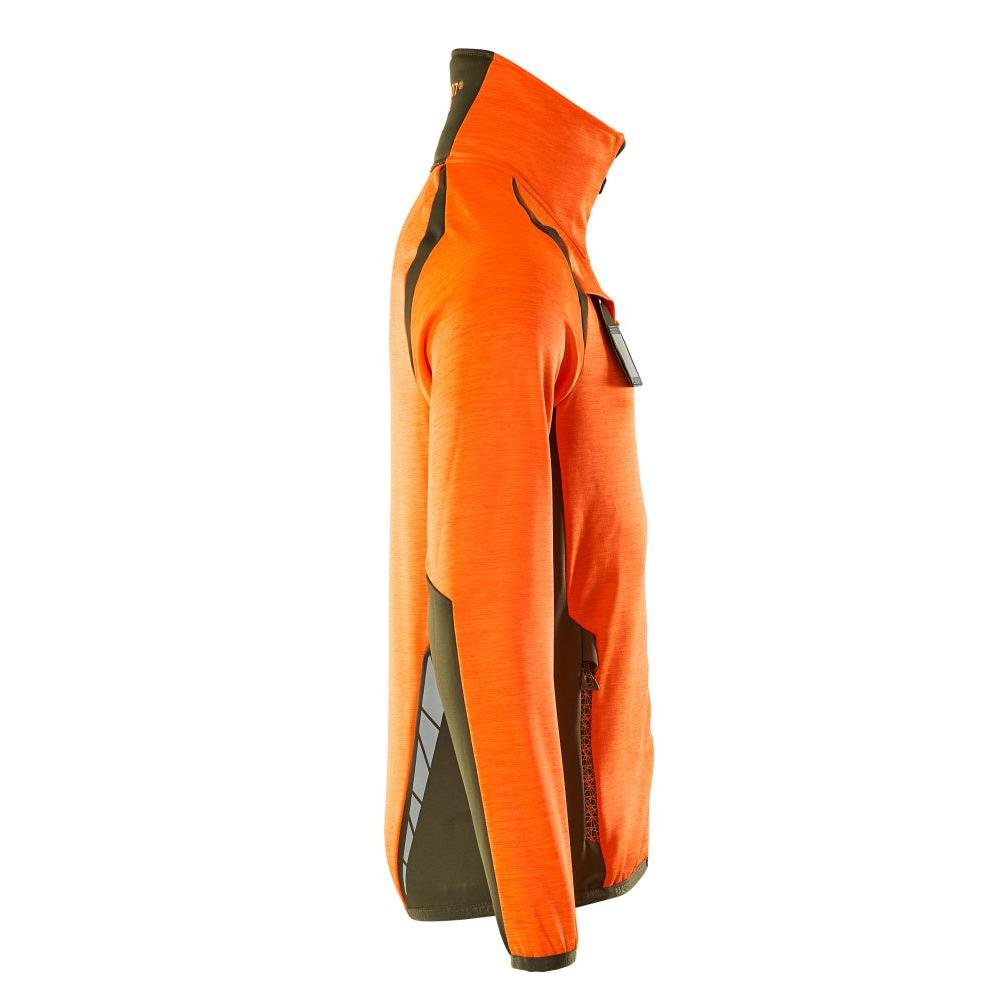 Fleece trui met microfleece jack met ritssluiting